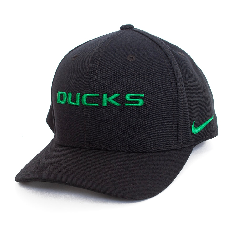 Classic Oregon O, Nike, Black, Curved Bill, Performance/Dri-FIT, Accessories, Unisex, Football, Structured, Sideline, Tag, Adjustable, Hat, 915756